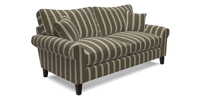 Waverley 3 Seater Sofa in Cloth 18 Bengal Stripe Indigo