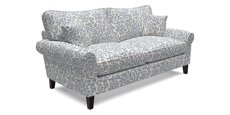 Waverley 3 Seater Sofa in Cloth 18 Bengal Stripe Indigo