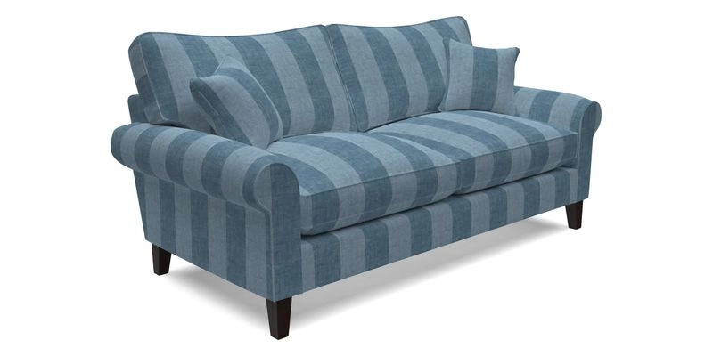 Waverley 3 Seater Sofa in Cloth 18 Bengal Stripe Indigo