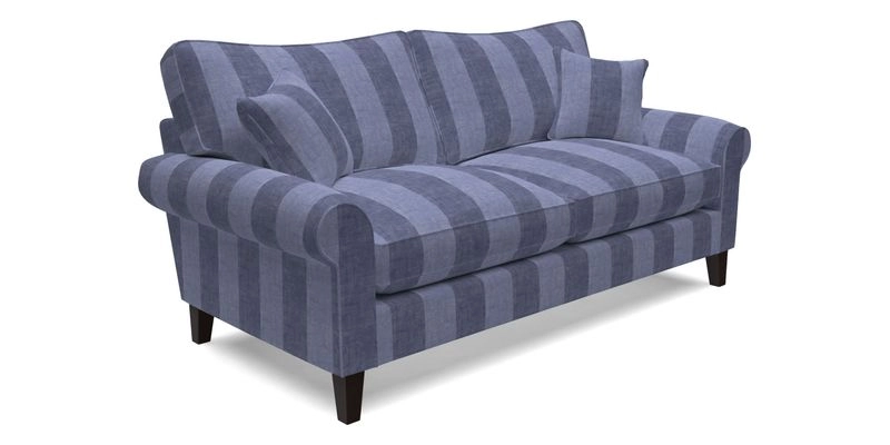 Waverley 3 Seater Sofa in Cloth 18 Bengal Stripe Indigo
