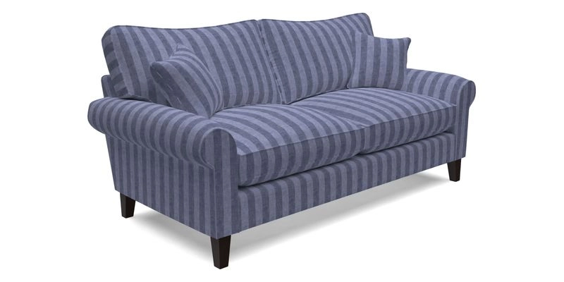 Waverley 3 Seater Sofa in Cloth 18 Bengal Stripe Indigo