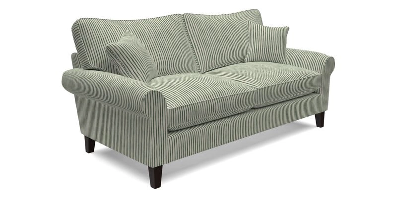 Waverley 3 Seater Sofa in Cloth 18 Bengal Stripe Indigo