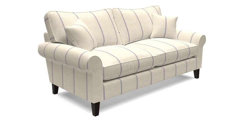 Waverley 3 Seater Sofa in Cloth 18 Bengal Stripe Indigo