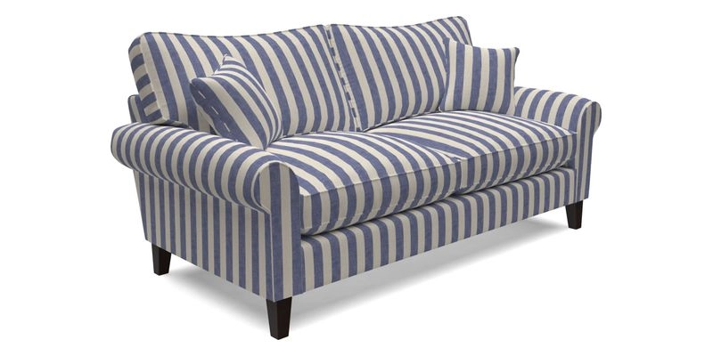 Waverley 3 Seater Sofa in Cloth 18 Bengal Stripe Indigo