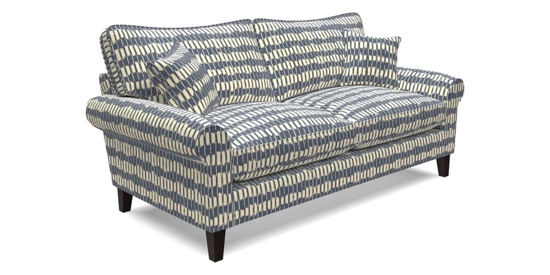 Waverley 3 Seater Sofa in Cloth 18 Bengal Stripe Indigo