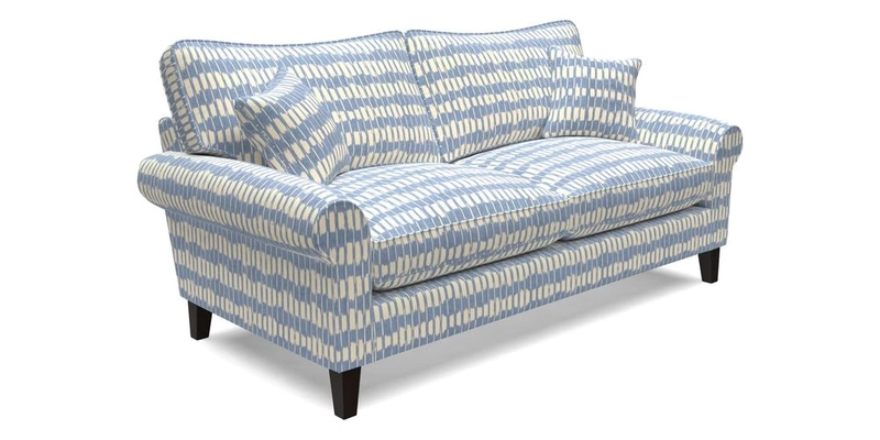 Waverley 3 Seater Sofa in Cloth 18 Bengal Stripe Indigo