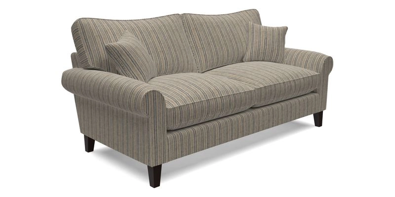 Waverley 3 Seater Sofa in Cloth 18 Bengal Stripe Indigo