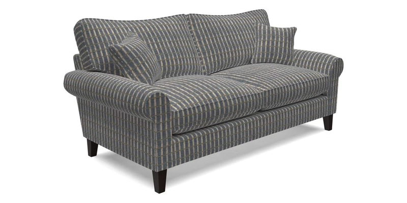 Waverley 3 Seater Sofa in Cloth 18 Bengal Stripe Indigo
