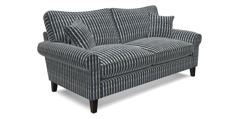 Waverley 3 Seater Sofa in Cloth 18 Bengal Stripe Indigo