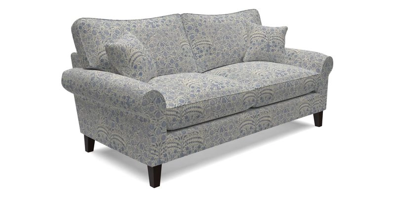 Waverley 3 Seater Sofa in Cloth 18 Bengal Stripe Indigo