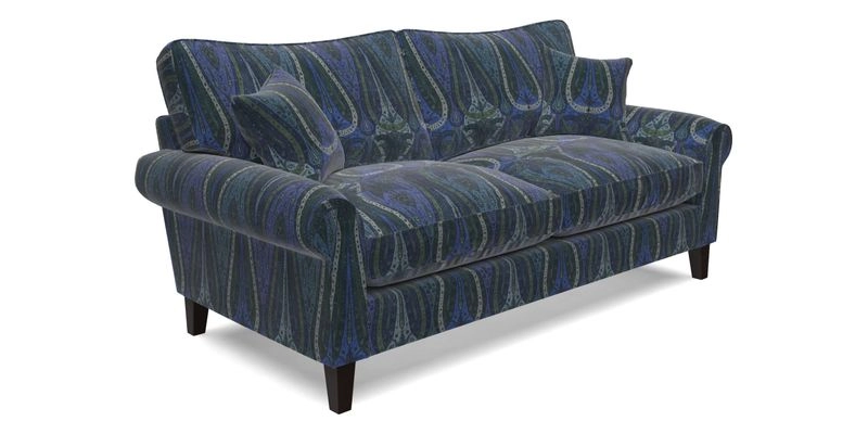 Waverley 3 Seater Sofa in Cloth 18 Bengal Stripe Indigo