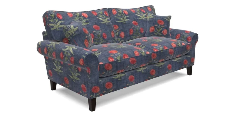 Waverley 3 Seater Sofa in Cloth 18 Bengal Stripe Indigo