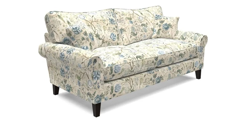 Waverley 3 Seater Sofa in Cloth 18 Bengal Stripe Indigo