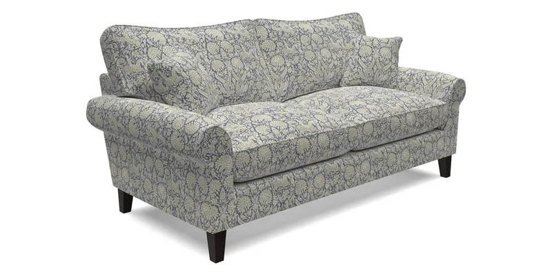 Waverley 3 Seater Sofa in Cloth 18 Bengal Stripe Indigo