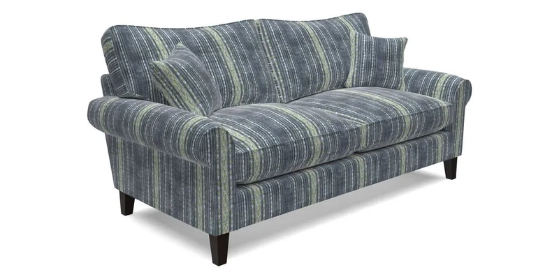 Waverley 3 Seater Sofa in Cloth 18 Bengal Stripe Indigo