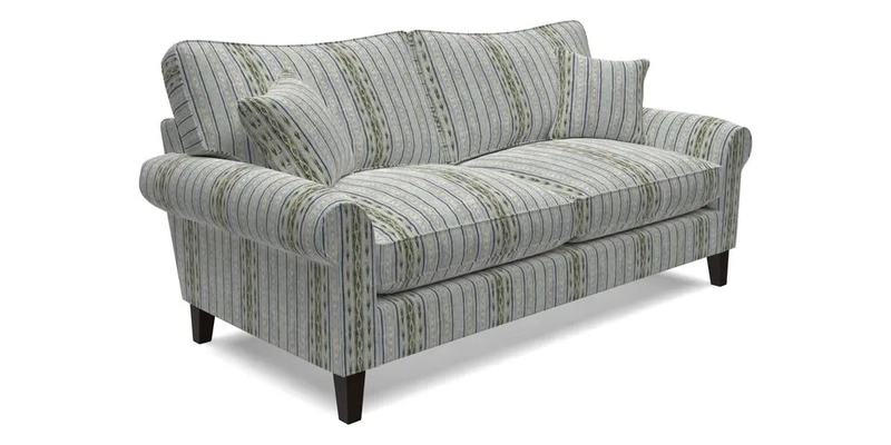 Waverley 3 Seater Sofa in Cloth 18 Bengal Stripe Indigo