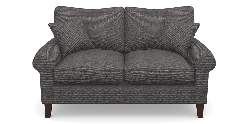 Product photograph of Waverley Scroll Arm 2 Seater Sofa In Aqua Clean Oban - Jet from Sofas and Stuff Limited