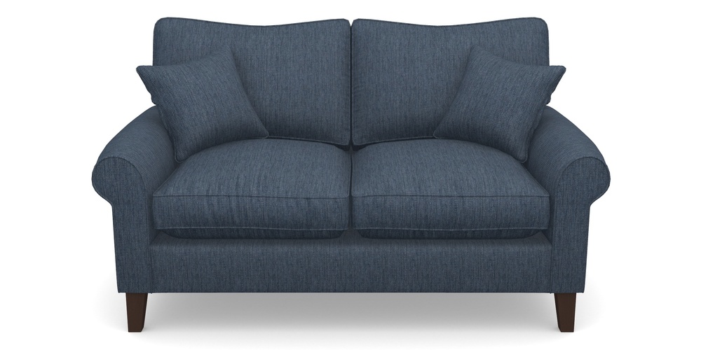 Product photograph of Waverley Scroll Arm 2 Seater Sofa In Aqua Clean Tenby - Navy from Sofas and Stuff Limited