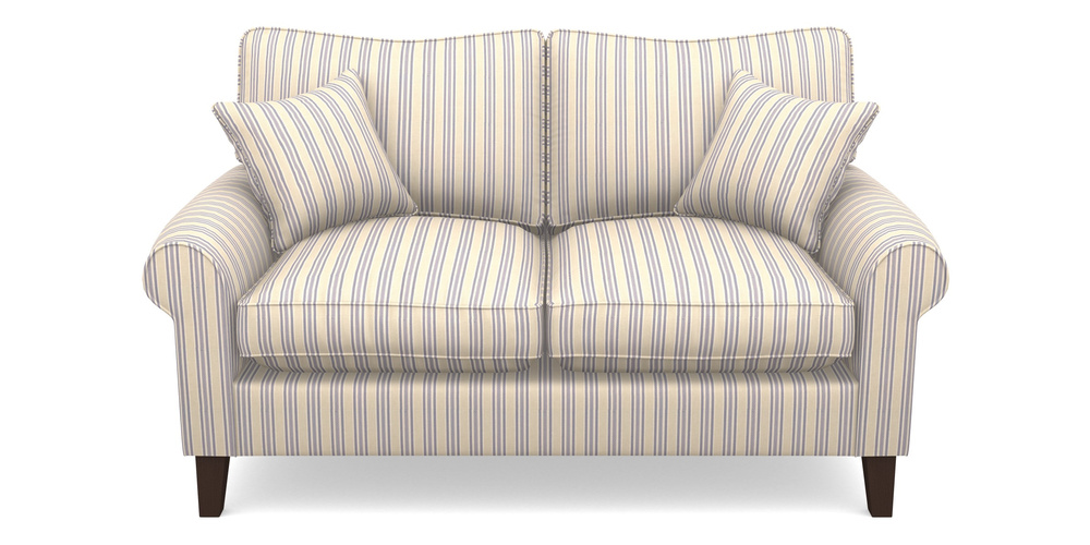 Product photograph of Waverley Scroll Arm 2 Seater Sofa In Cloth 22 - Racing Stripes Ayr - Blueberry from Sofas and Stuff Limited