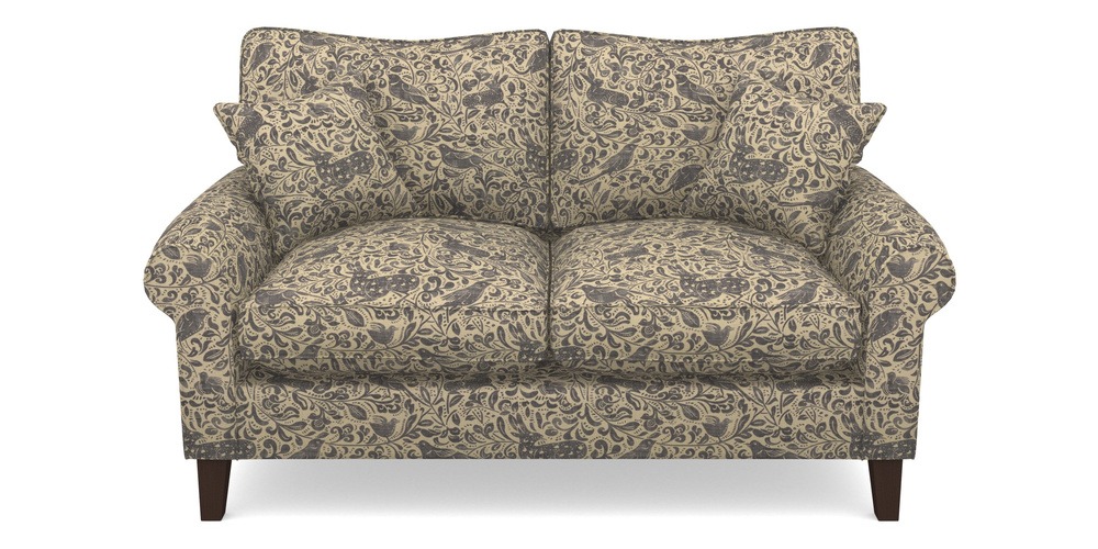 Product photograph of Waverley Scroll Arm 2 Seater Sofa In V A Drawn From Nature - Bird And Rabbit - Navy from Sofas and Stuff Limited