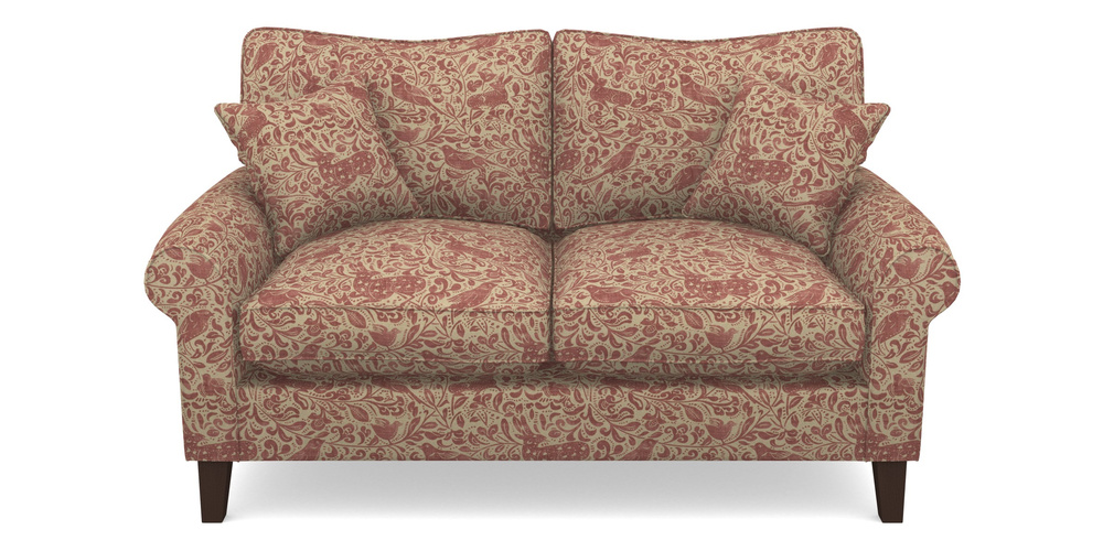 Product photograph of Waverley Scroll Arm 2 Seater Sofa In V A Drawn From Nature - Bird And Rabbit - Red from Sofas and Stuff Limited