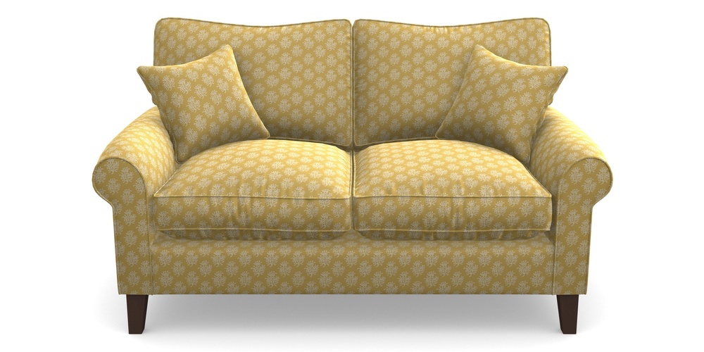 Product photograph of Waverley Scroll Arm 2 Seater Sofa In Cloth 21 - Coral 1 - Canary from Sofas and Stuff Limited