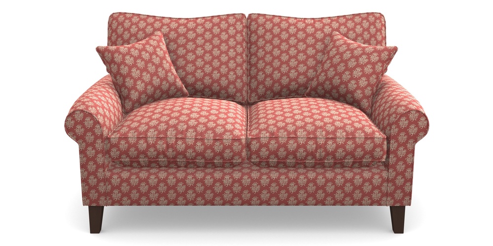 Product photograph of Waverley Scroll Arm 2 Seater Sofa In Cloth 21 - Coral 1 - Ginger Snap from Sofas and Stuff Limited