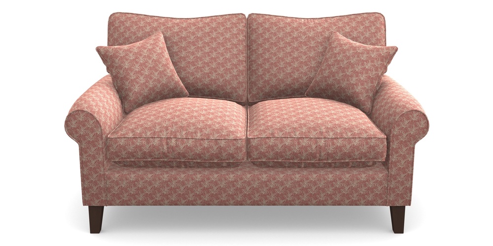 Product photograph of Waverley Scroll Arm 2 Seater Sofa In Cloth 21 - Decorative Leaf - Ginger Snap from Sofas and Stuff Limited