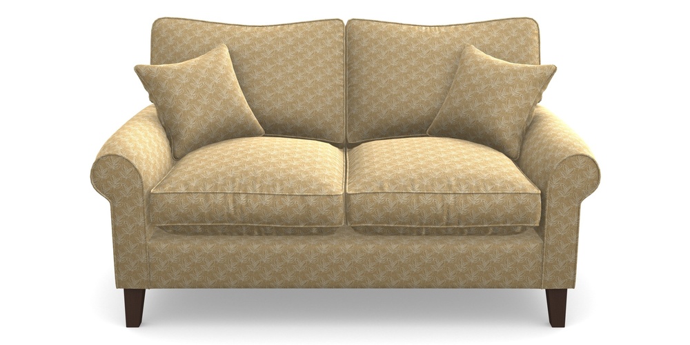 Product photograph of Waverley Scroll Arm 2 Seater Sofa In Cloth 21 - Decorative Leaf - Quince from Sofas and Stuff Limited