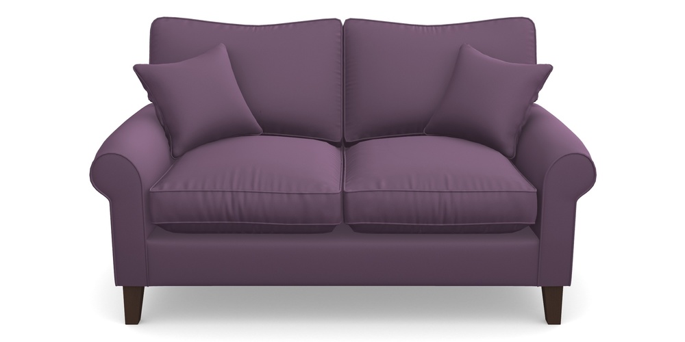 Product photograph of Waverley Scroll Arm 2 Seater Sofa In Clever Glossy Velvet - Blackcurrant from Sofas and Stuff Limited