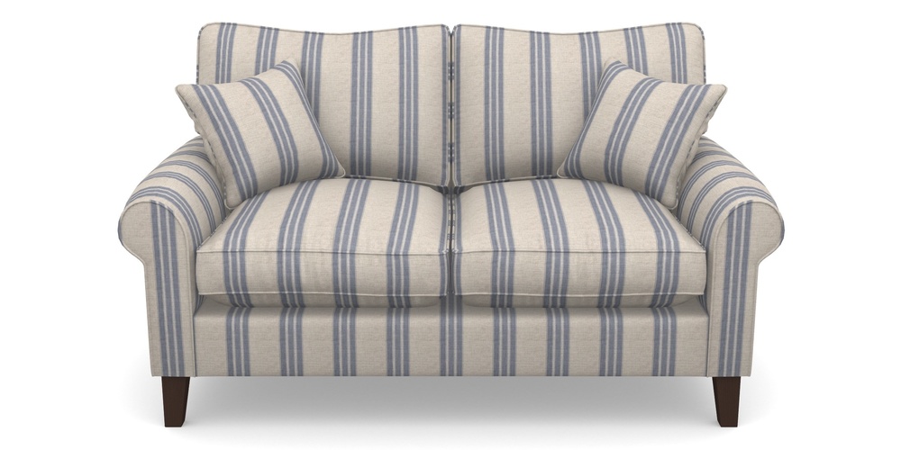 Product photograph of Waverley Scroll Arm 2 Seater Sofa In Cloth 18 Stripes - Bengal - Indigo from Sofas and Stuff Limited