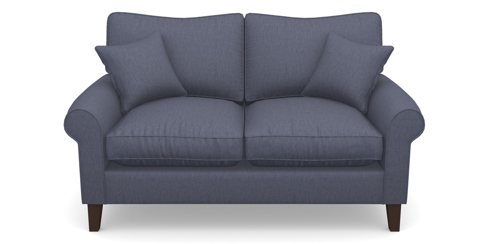 Product photograph of Waverley Scroll Arm 2 Seater Sofa In Clever Cotton Mix - Oxford Blue from Sofas and Stuff Limited