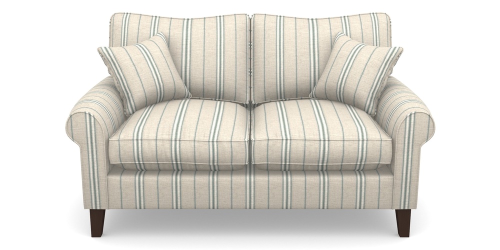 Product photograph of Waverley Scroll Arm 2 Seater Sofa In Cloth 18 Stripes - Regimental - Basil from Sofas and Stuff Limited