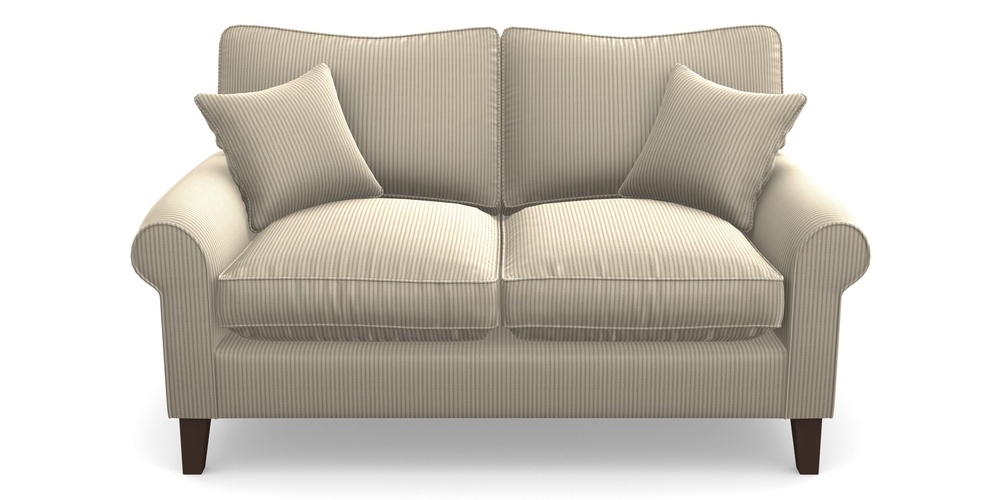 Product photograph of Waverley Scroll Arm 2 Seater Sofa In Cloth 21 - Simple Stripe - Beech from Sofas and Stuff Limited