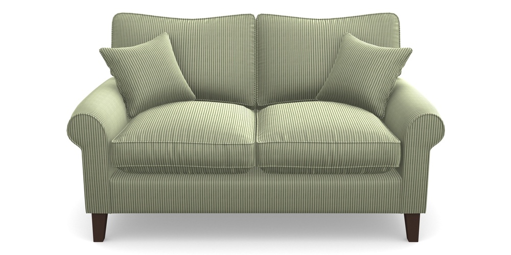 Product photograph of Waverley Scroll Arm 2 Seater Sofa In Cloth 21 - Simple Stripe - Forest from Sofas and Stuff Limited