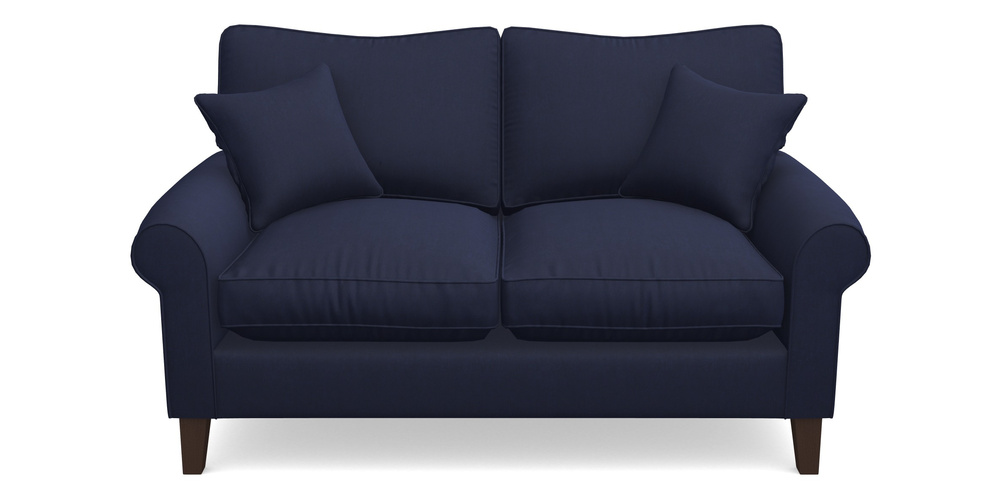 Product photograph of Waverley Scroll Arm 2 Seater Sofa In Clever Tough And Eco Velvet - Indigo from Sofas and Stuff Limited