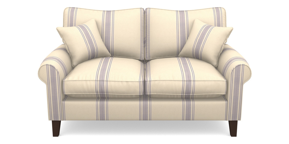 Product photograph of Waverley Scroll Arm 2 Seater Sofa In Cloth 22 - Racing Stripes Cheltenham - Blueberry from Sofas and Stuff Limited