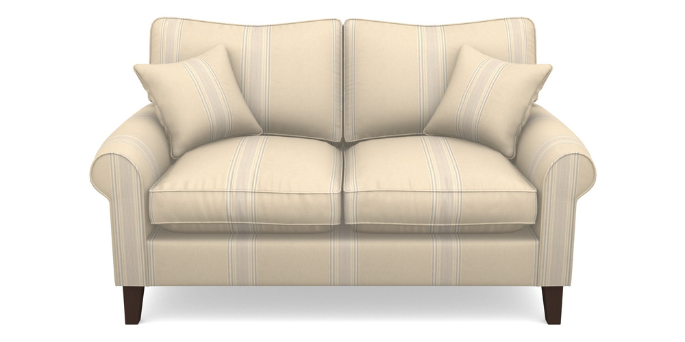 Product photograph of Waverley Scroll Arm 2 Seater Sofa In Cloth 22 - Racing Stripes Cheltenham - Dove from Sofas and Stuff Limited