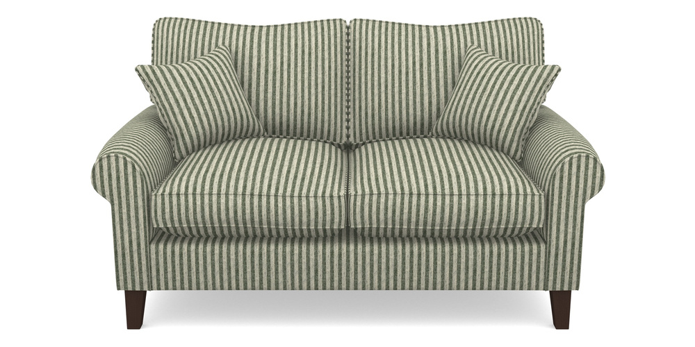 Product photograph of Waverley Scroll Arm 2 Seater Sofa In Cloth 22 - Pinstripe - Courgette from Sofas and Stuff Limited