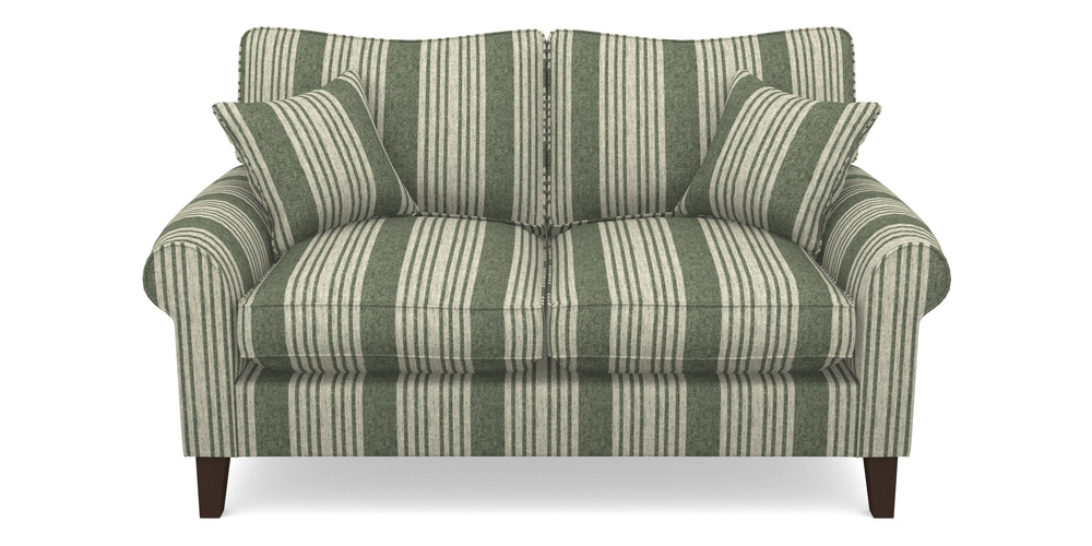 Product photograph of Waverley Scroll Arm 2 Seater Sofa In Cloth 22 - Bayadere - Courgette from Sofas and Stuff Limited