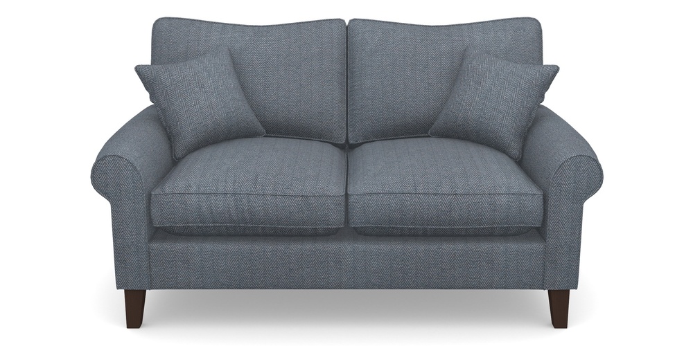 Product photograph of Waverley Scroll Arm 2 Seater Sofa In Dundee Herringbone - Denim from Sofas and Stuff Limited