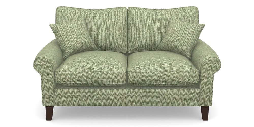 Product photograph of Waverley Scroll Arm 2 Seater Sofa In Dundee Herringbone - Sage from Sofas and Stuff Limited