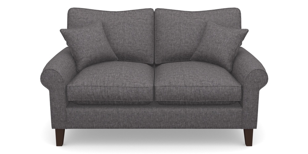 Product photograph of Waverley Scroll Arm 2 Seater Sofa In Easy Clean Plain - Ash from Sofas and Stuff Limited