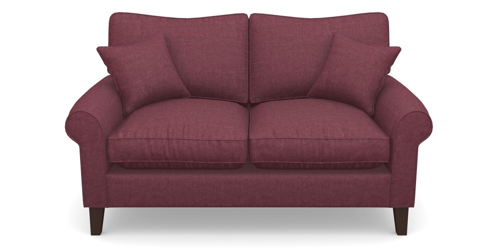 Product photograph of Waverley Scroll Arm 2 Seater Sofa In Easy Clean Plain - Chianti from Sofas and Stuff Limited