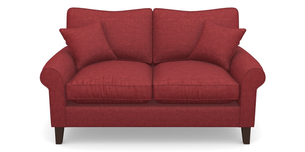 Product photograph of Waverley Scroll Arm 2 Seater Sofa In Easy Clean Plain - Claret from Sofas and Stuff Limited