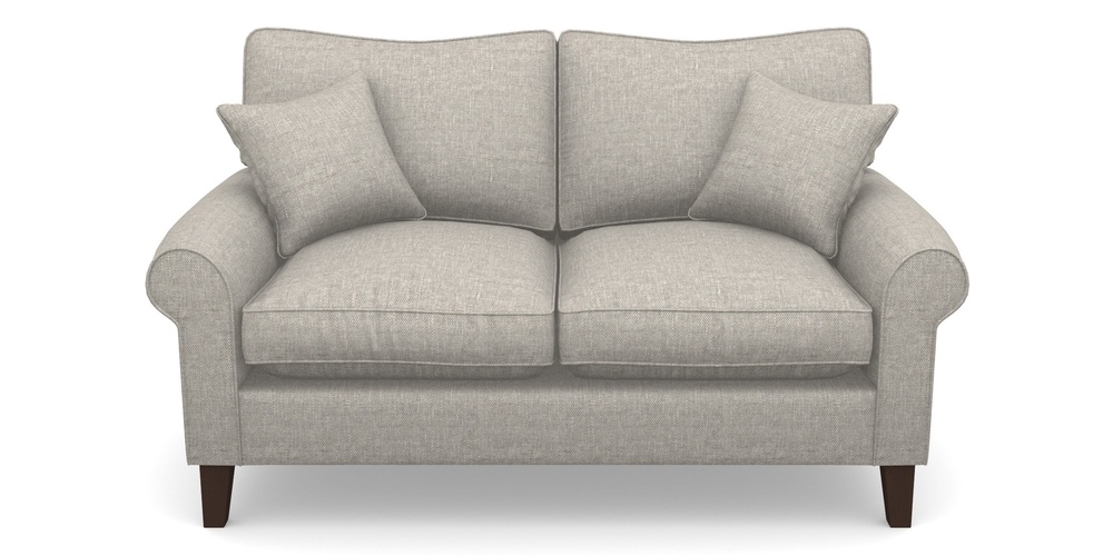 Product photograph of Waverley Scroll Arm 2 Seater Sofa In Easy Clean Plain - Dove from Sofas and Stuff Limited