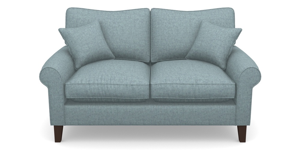 Product photograph of Waverley Scroll Arm 2 Seater Sofa In Easy Clean Plain - Polar from Sofas and Stuff Limited