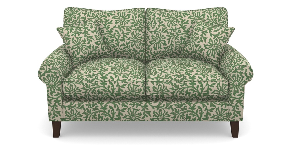 Product photograph of Waverley Scroll Arm 2 Seater Sofa In V A Brompton Collection - Floral Scroll - Basil from Sofas and Stuff Limited