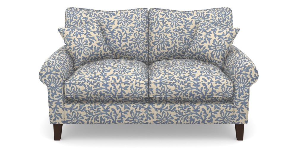 Product photograph of Waverley Scroll Arm 2 Seater Sofa In V A Brompton Collection - Floral Scroll - Morning Blue from Sofas and Stuff Limited