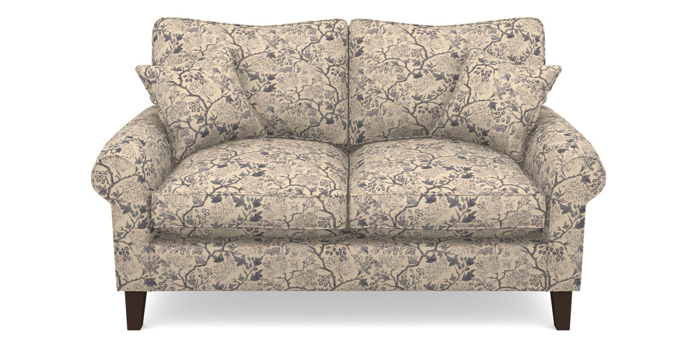 Product photograph of Waverley Scroll Arm 2 Seater Sofa In Rhs Collection - Gertrude Jekyll Linen Cotton Blend - Navy from Sofas and Stuff Limited